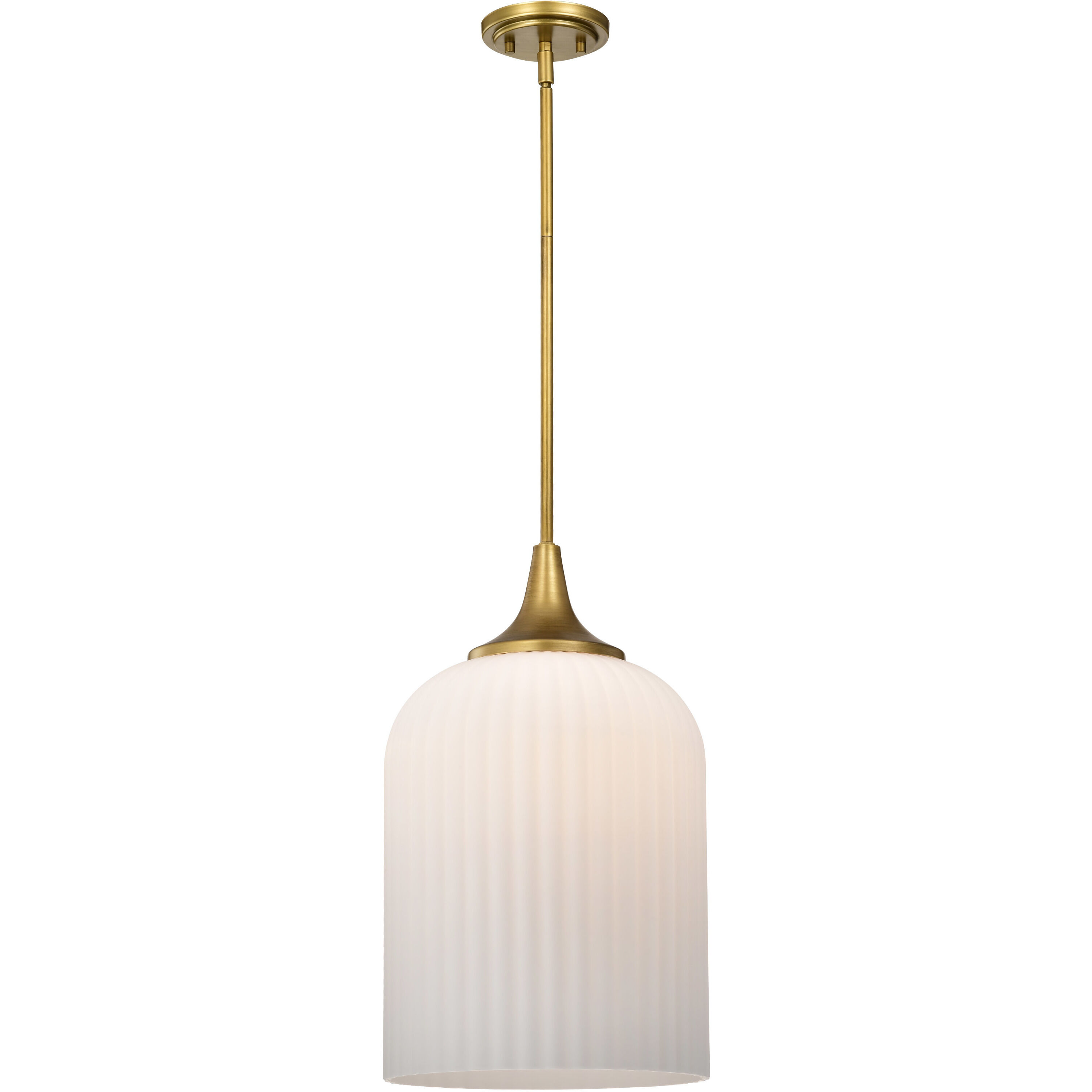 Solara 12 inch Natural Brass Pendant Ceiling Light