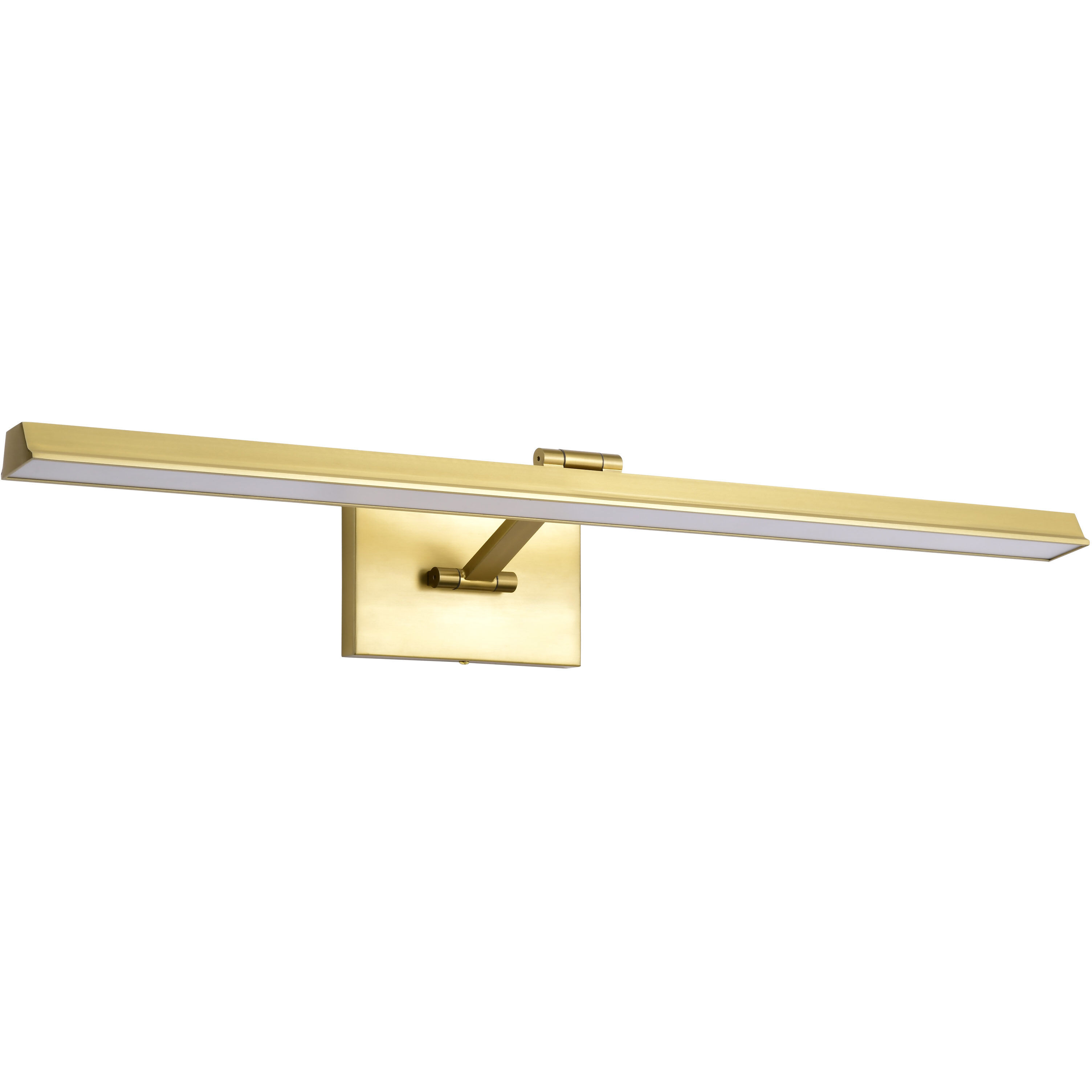 Hazel LED 35.8 inch Vintage Brass Vanity Wall Light