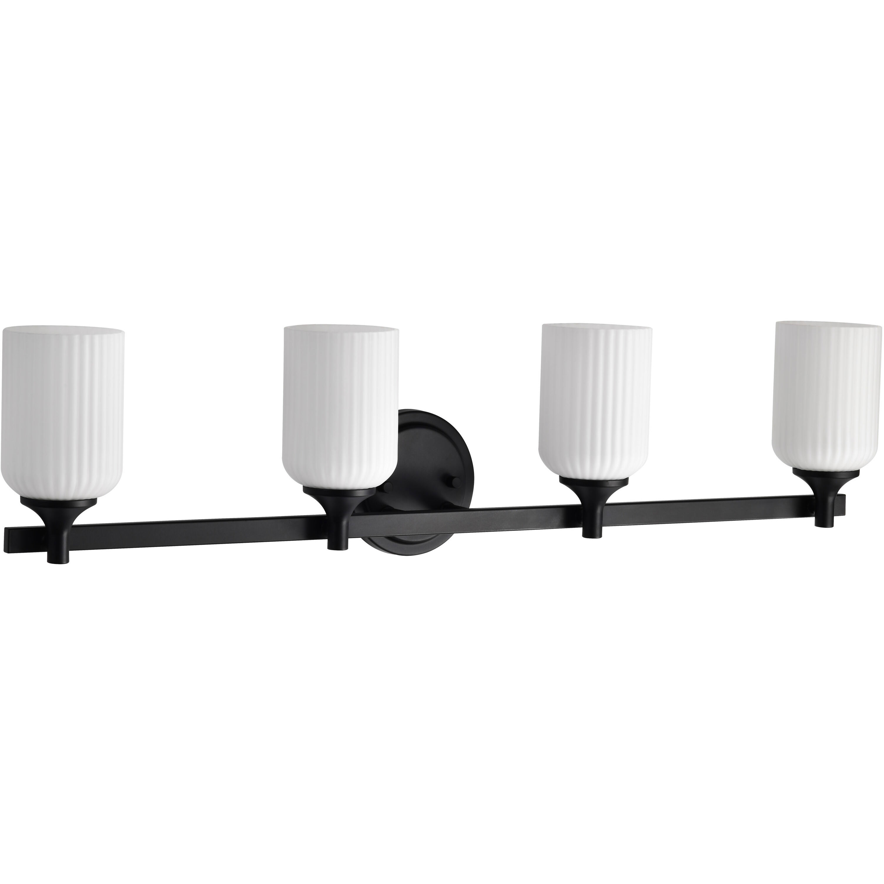 Solara 32.63 inch Matte Black Vanity Wall Light