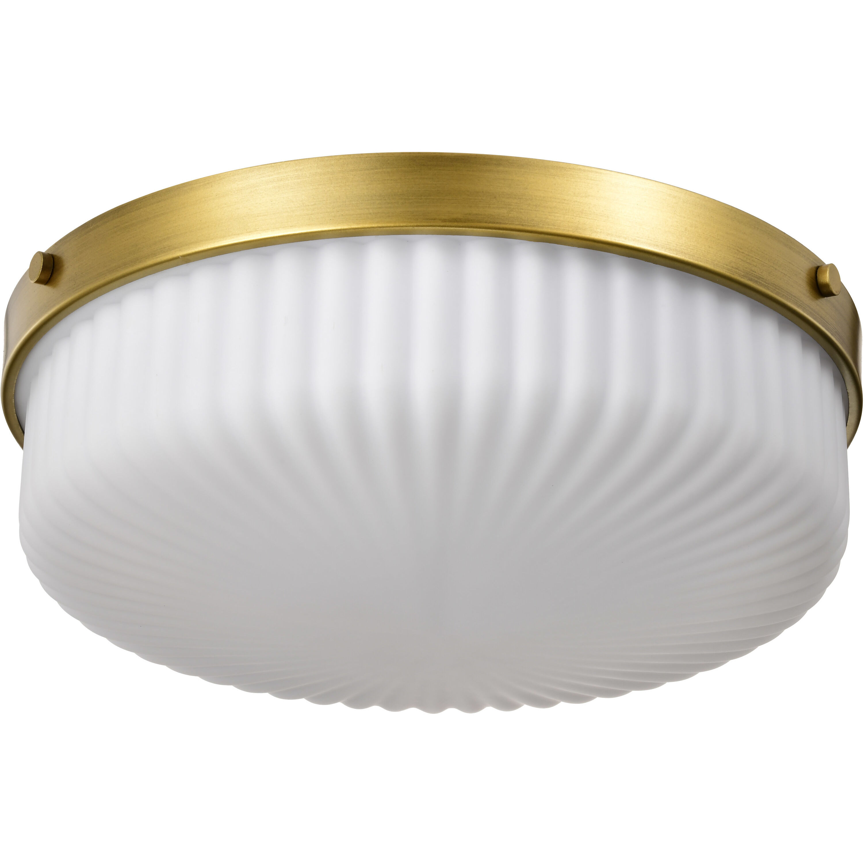 Solara 16.63 inch Natural Brass Flush Mount Ceiling Light