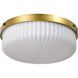 Solara 16.63 inch Natural Brass Flush Mount Ceiling Light