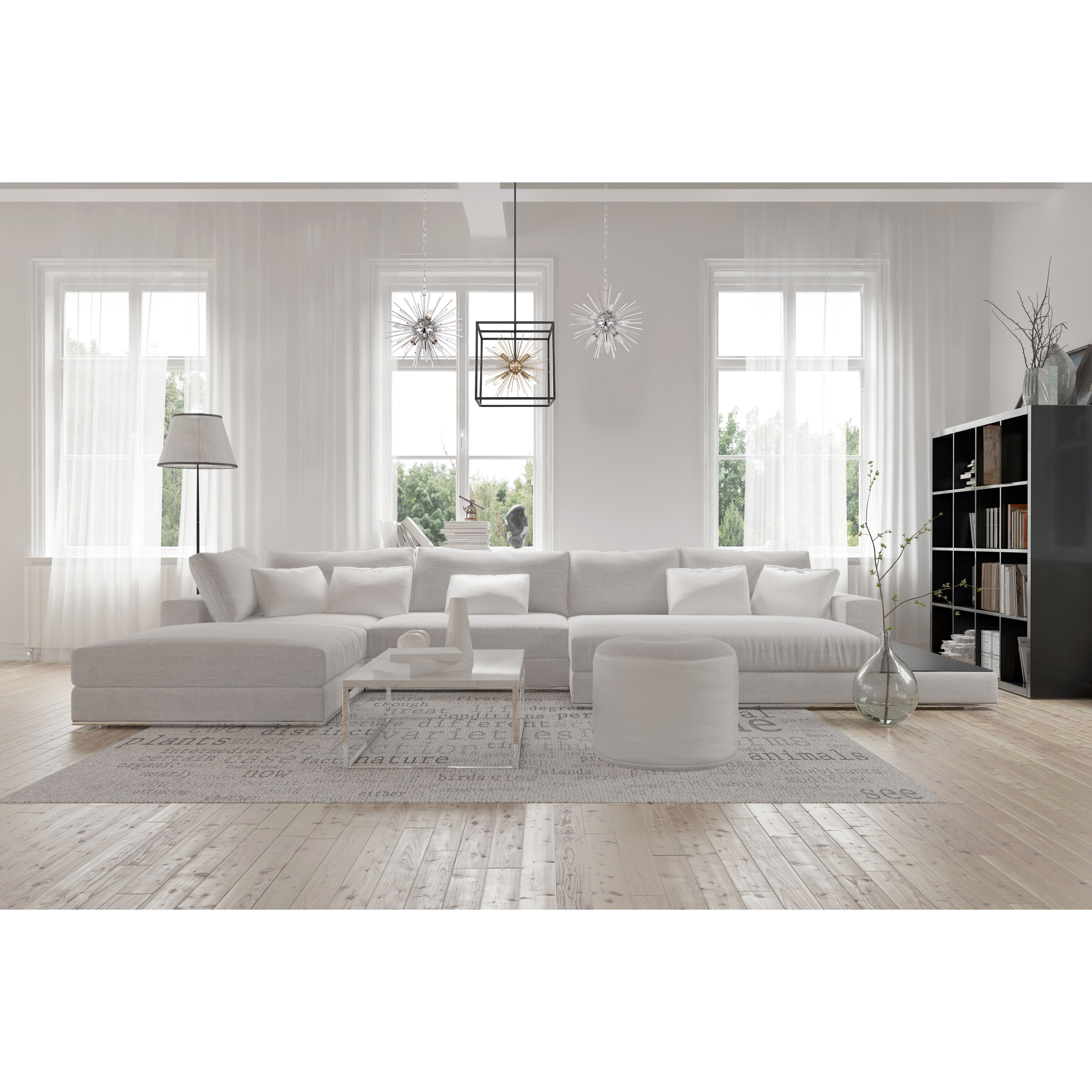 Cirrus 8 Light 19.5 inch Polished Nickel Chandelier Ceiling Light