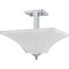 Parker 2 Light 13.25 inch Polished Chrome Semi Flush Mount Ceiling Light