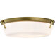 Rowen 4 Light 18.5 inch Natural Brass Flush Mount Ceiling Light