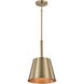 Alexis 1 Light 11 inch Burnished Brass and Gold Pendant Ceiling Light