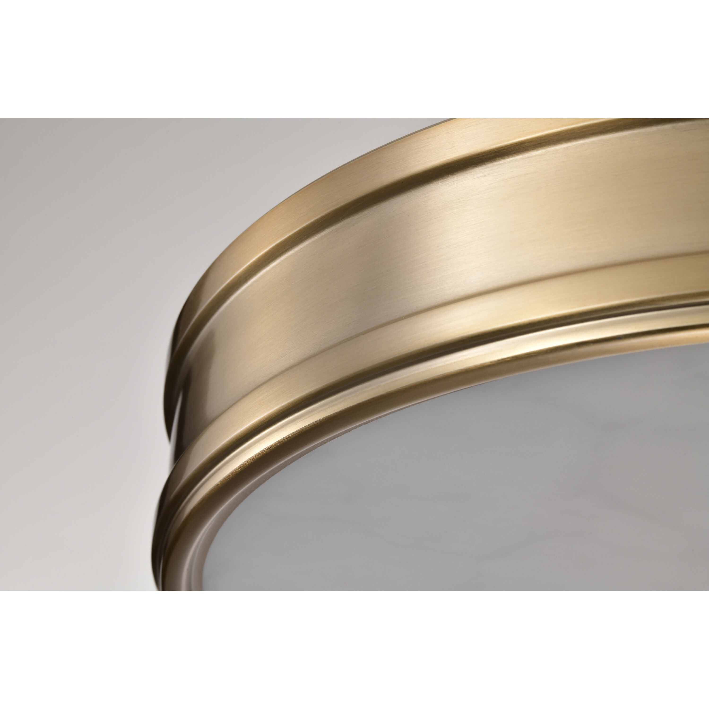 Kendall LED 14.25 inch Burnished Brass Flush Mount Ceiling Light