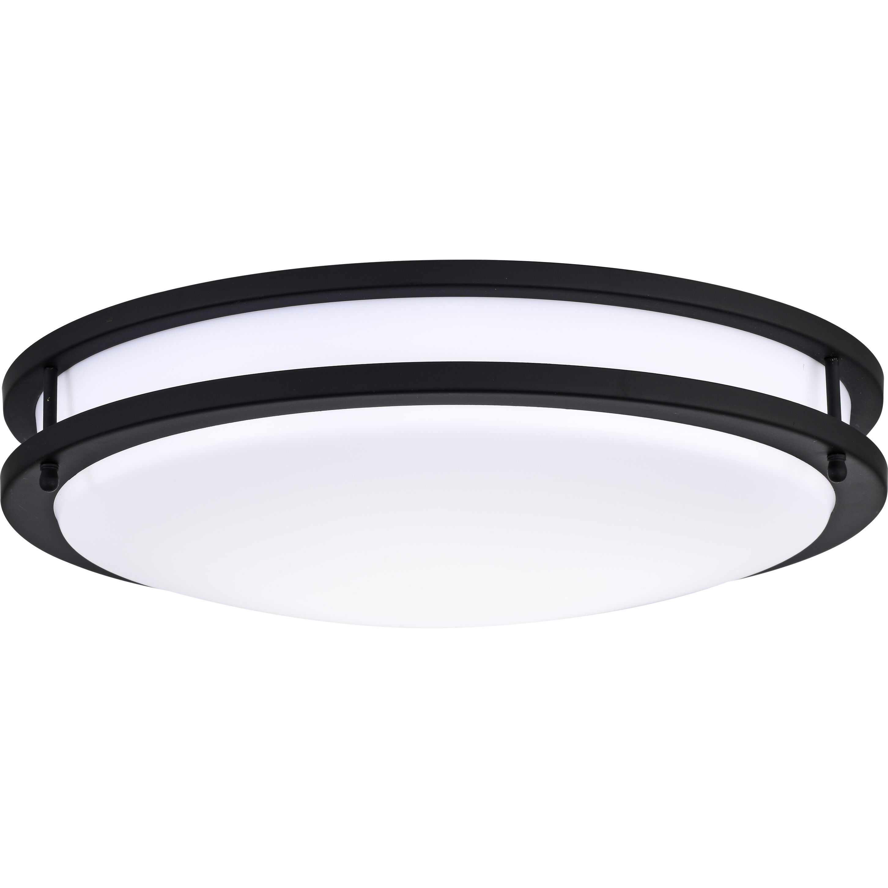 Glamour LED 17 inch Matte Black Flush Mount Ceiling Light