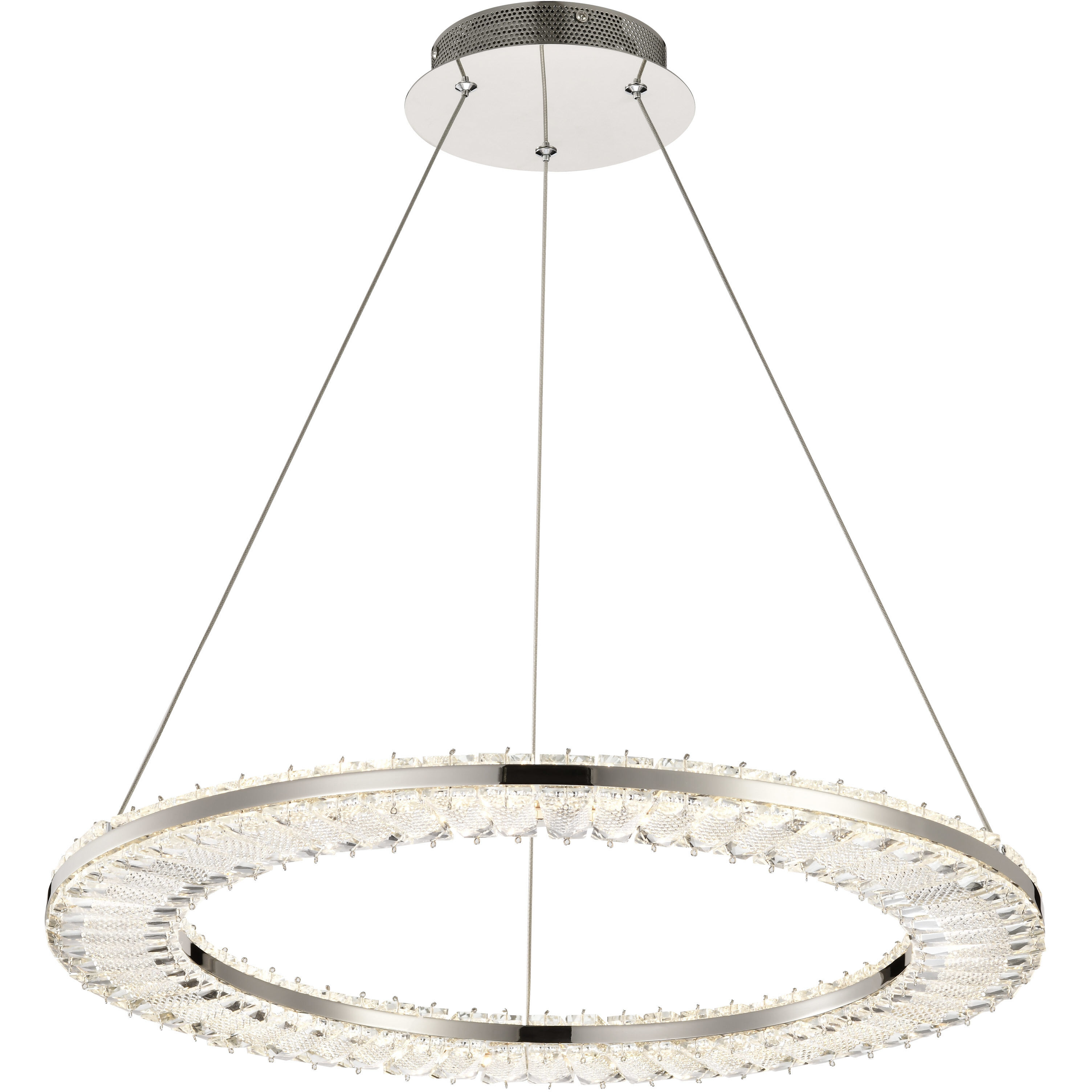 Nova LED 22.88 inch Polished Nickel Pendant Ceiling Light
