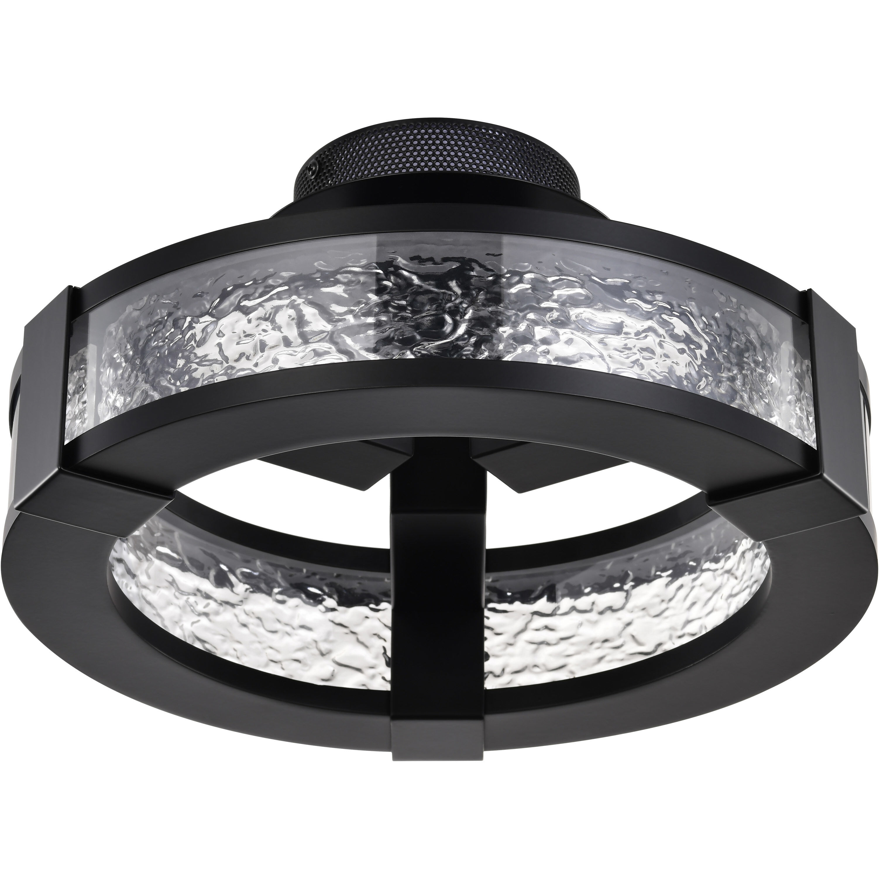Darrow LED 13.75 inch Matte Black Semi Flush Mount Ceiling Light