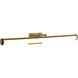 Cora LED 36 inch Vintage Brass Vanity Wall Light