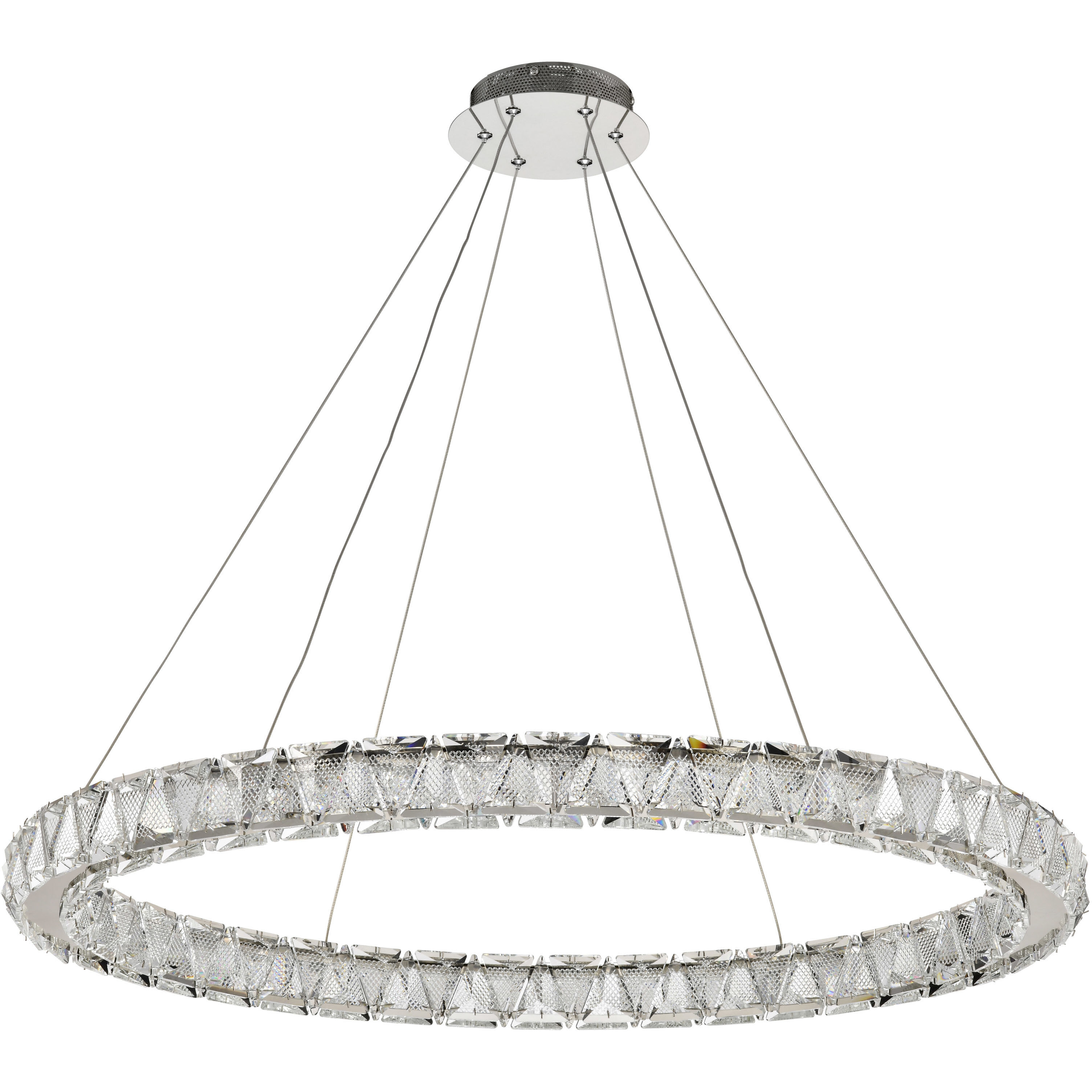 Asher LED 35.5 inch Polished Nickel Pendant Ceiling Light