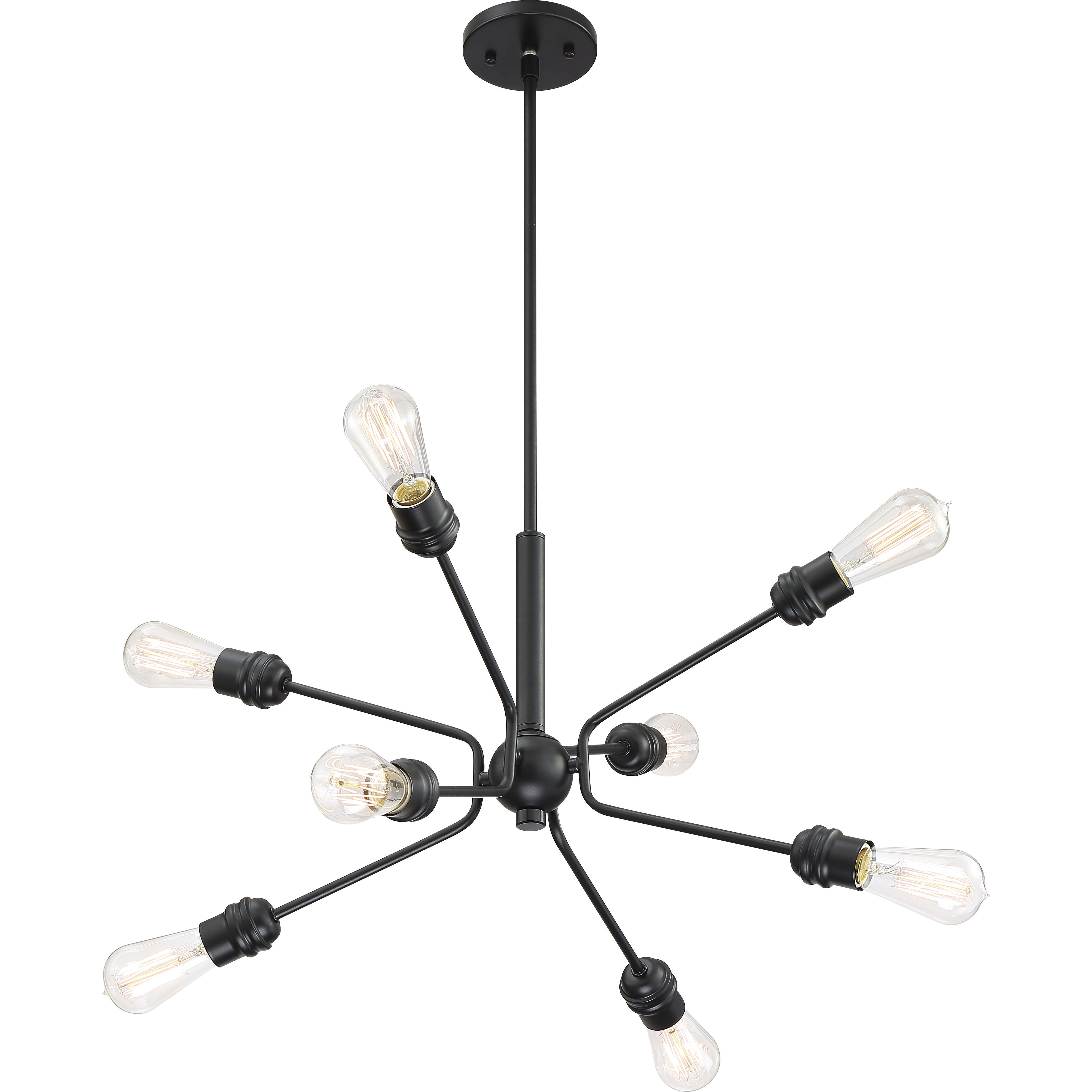Faraday 8 Light 30.13 inch Black Pendant Ceiling Light