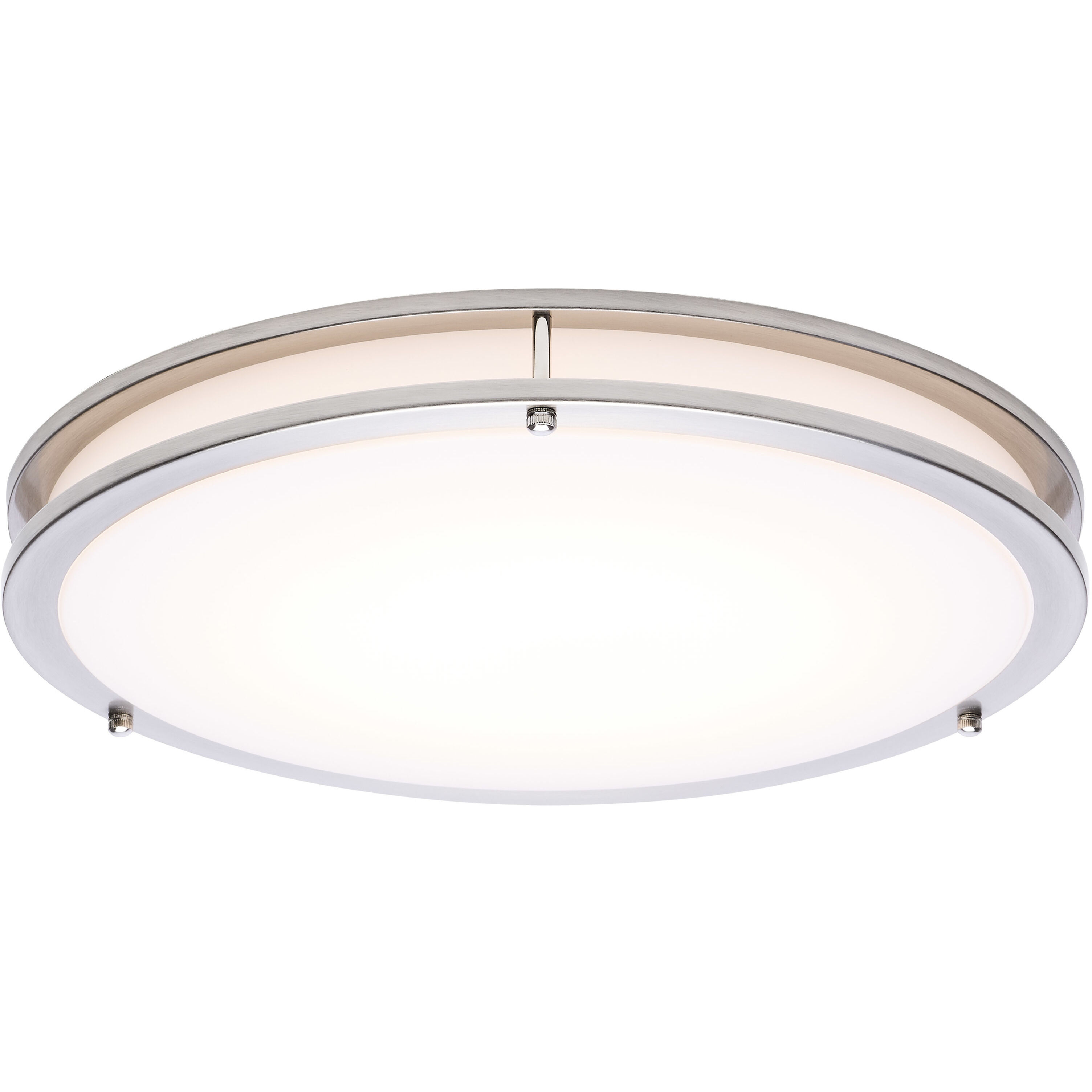 Glamour LED 16.93 inch Brushed Nickel Flush Mount Ceiling Light