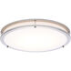 Glamour LED 16.93 inch Brushed Nickel Flush Mount Ceiling Light