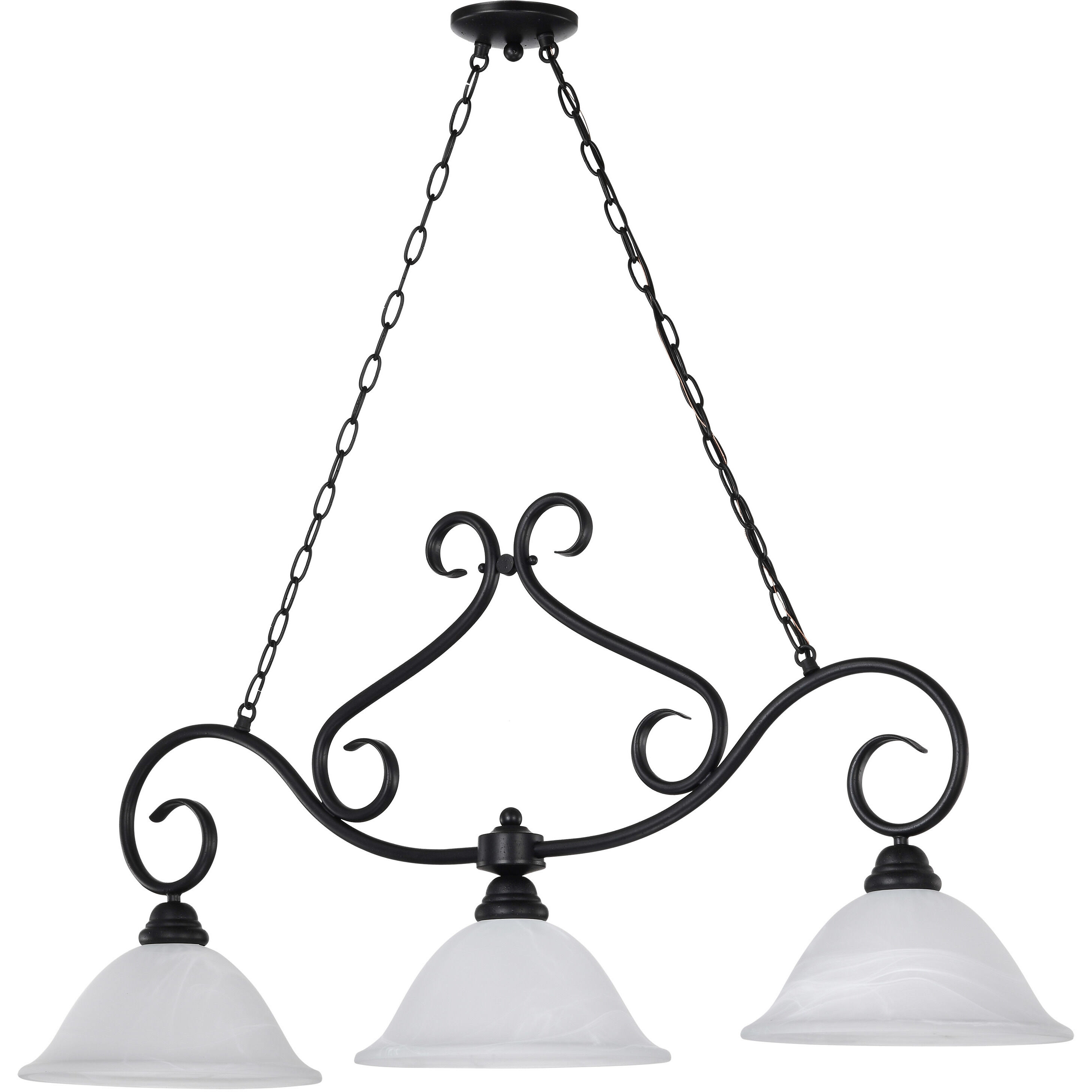 Castillo 3 Light 11.75 inch Textured Black Chandelier Ceiling Light