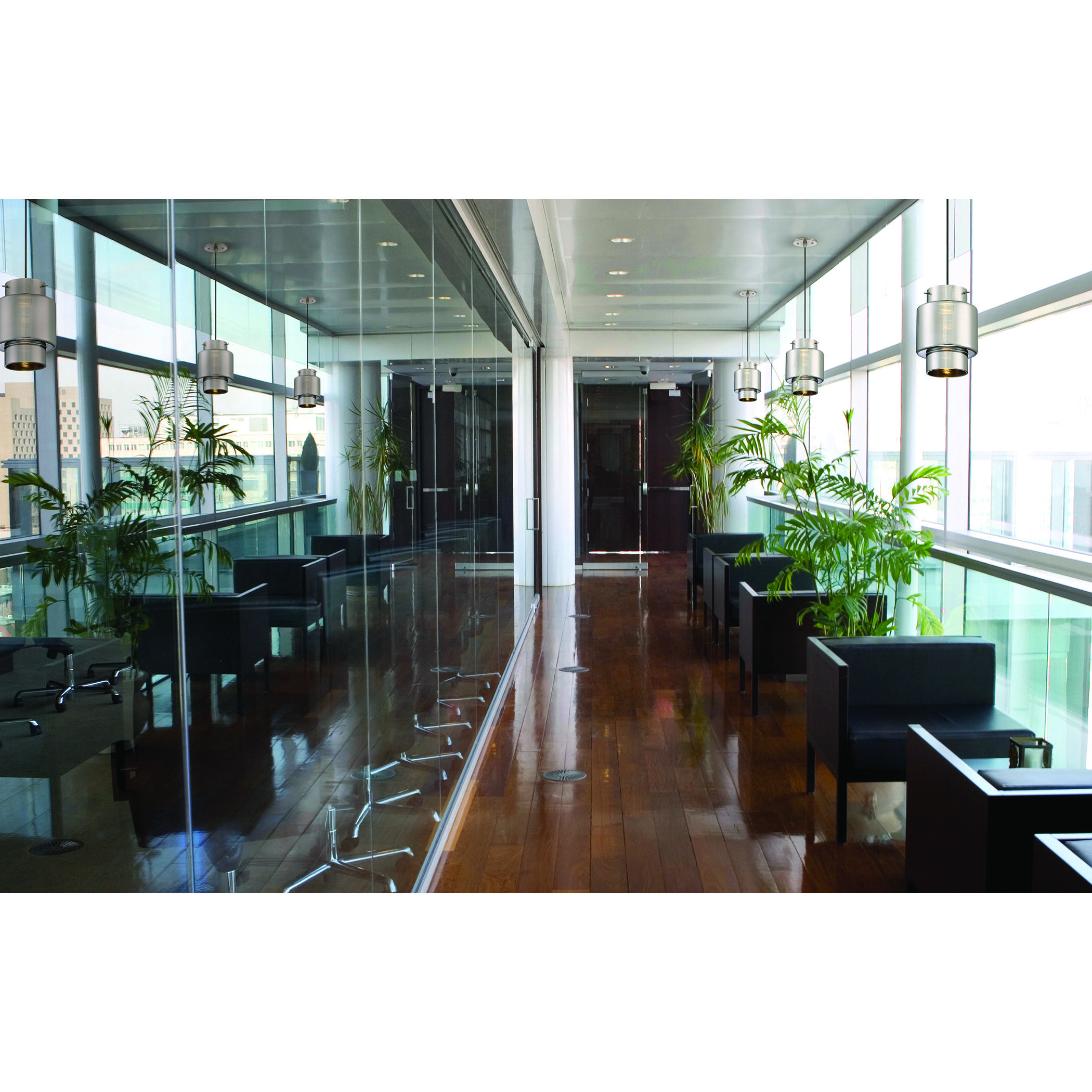 Del LED 6.75 inch Brushed Nickel Mini Pendant Ceiling Light