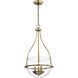 Amado 3 Light 14 inch Vintage Brass Pendant Ceiling Light