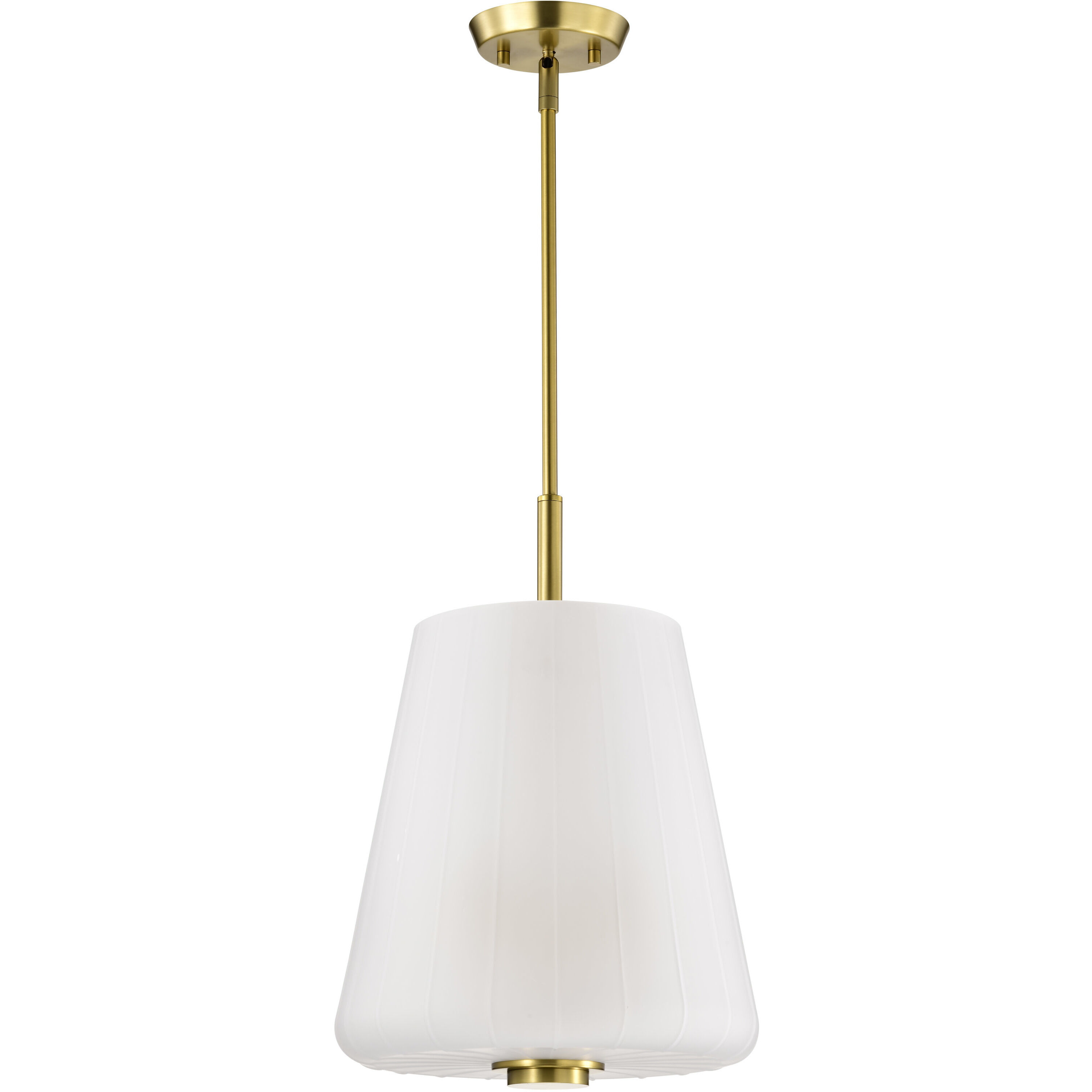 Lune 12 inch Vintage Brass Pendant Ceiling Light