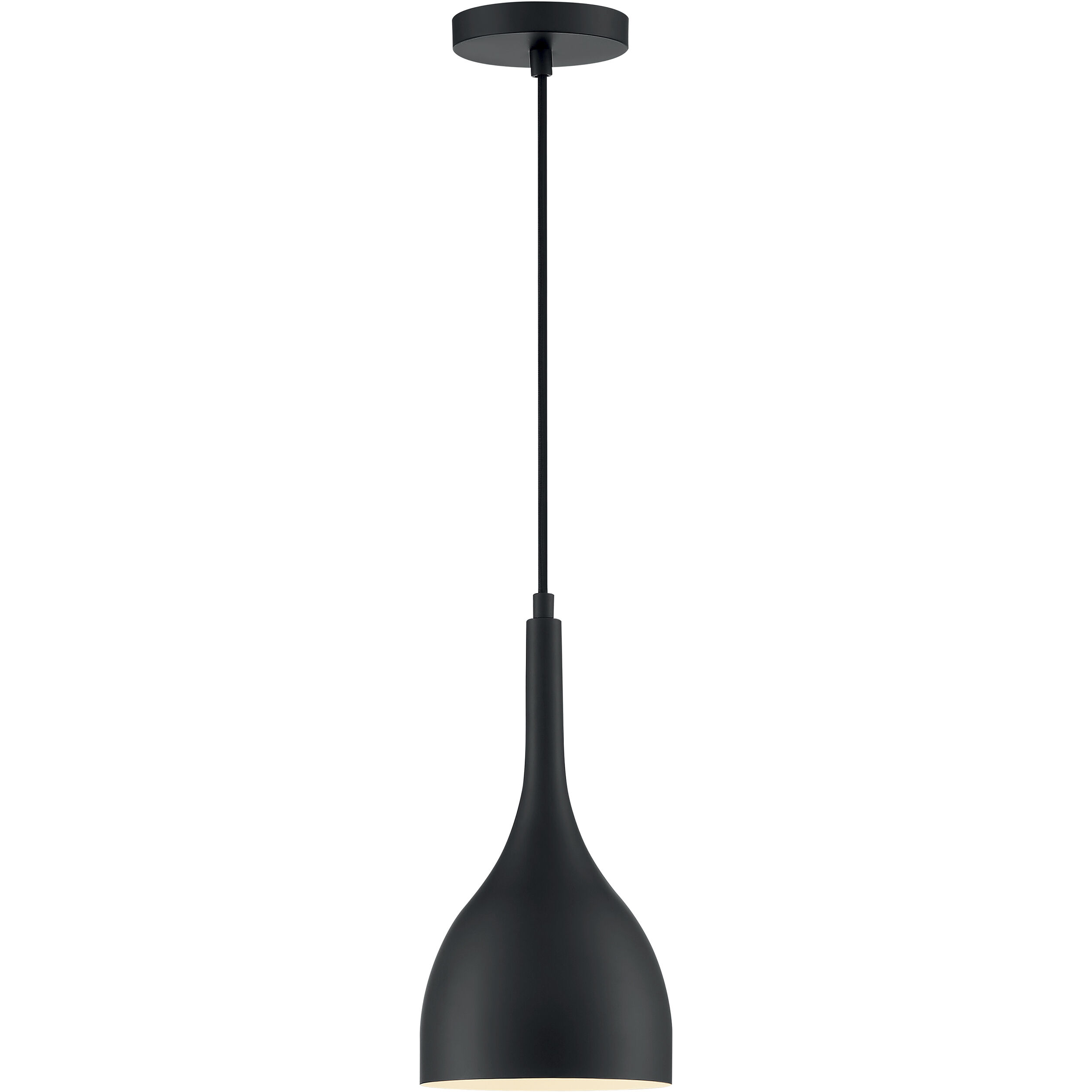 Bellcap 1 Light 6.75 inch Matte Black Pendant Ceiling Light