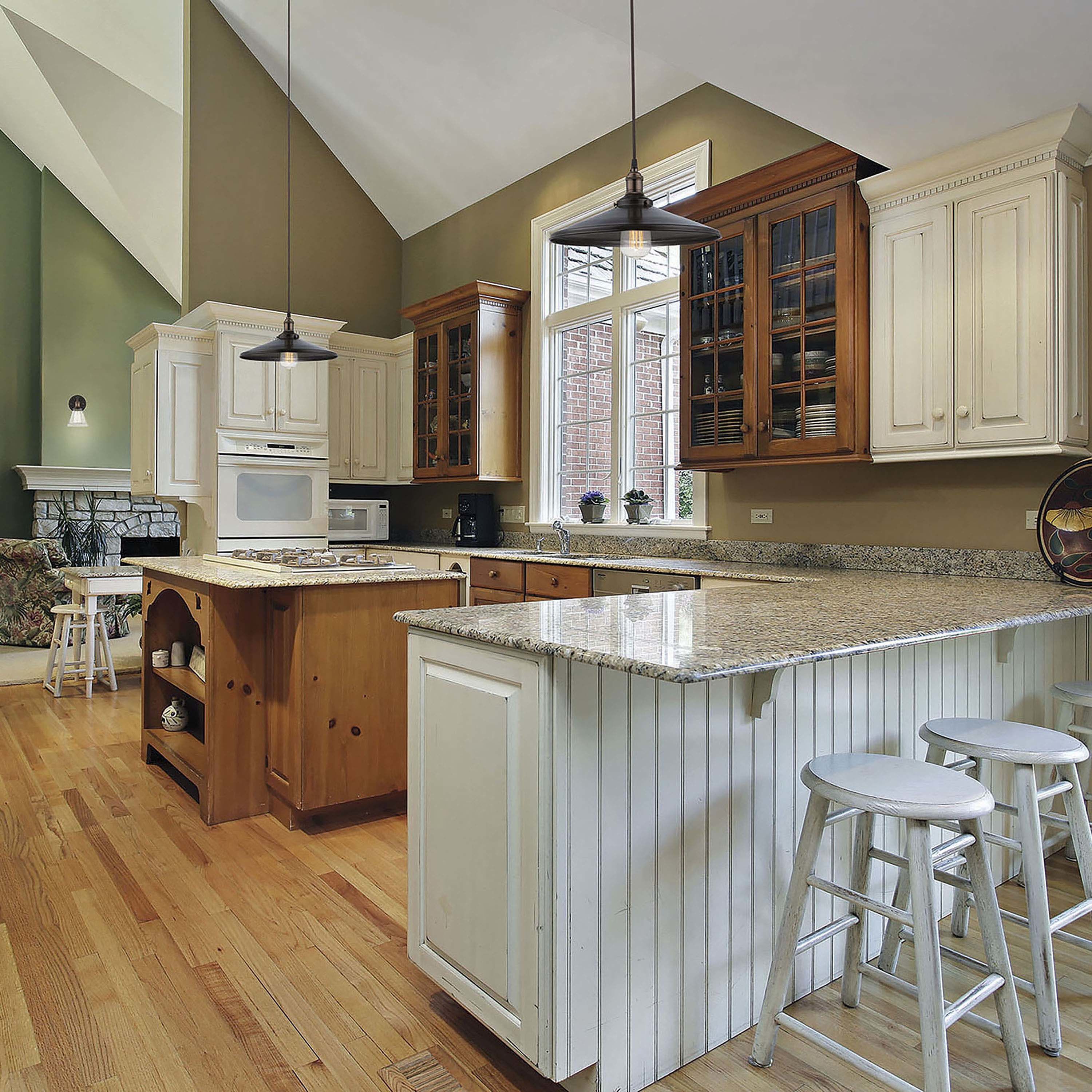 Vintage 1 Light 14 inch Rustic Bronze Pendant Ceiling Light