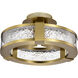 Darrow LED 13.75 inch Vintage Brass Semi Flush Mount Ceiling Light