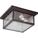 Vega 2 Light 11 inch Classic Bronze Outdoor Flush Mount