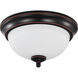 Brentwood LED 10.88 inch Mahogany Bronze LED Flush Mount Ceiling Light