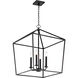 Emma 4 Light 20 inch Matte Black Pendant Ceiling Light