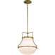 Valdora 1 Light 14 inch Natural Brass Pendant Ceiling Light