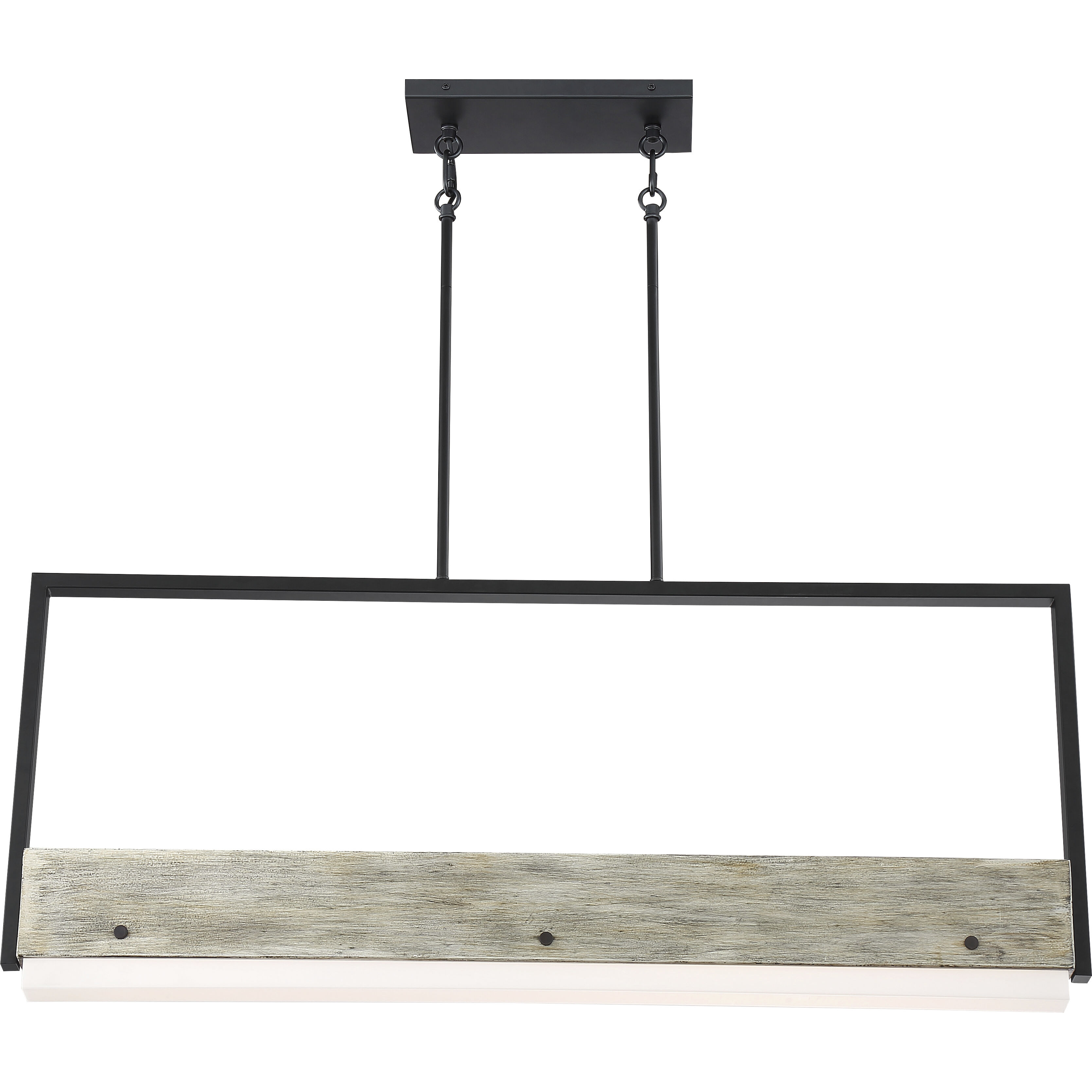 Alta LED 2 inch Black and Gray Wood Pendant Ceiling Light