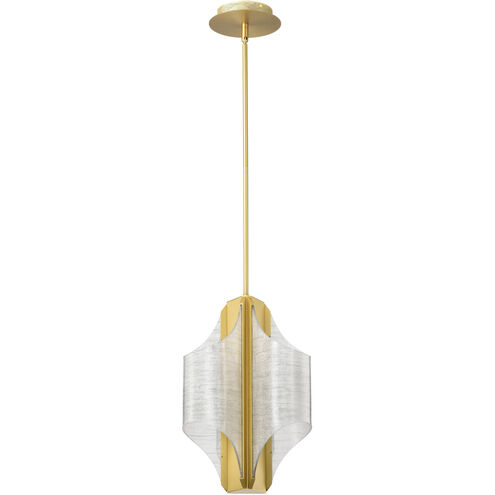 Idris LED 11.5 inch Vintage Brass Pendant Ceiling Light