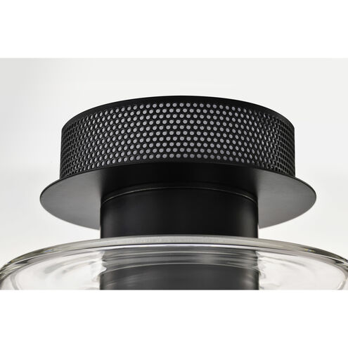 Edmond LED 13.63 inch Matte Black Semi Flush Mount Ceiling Light