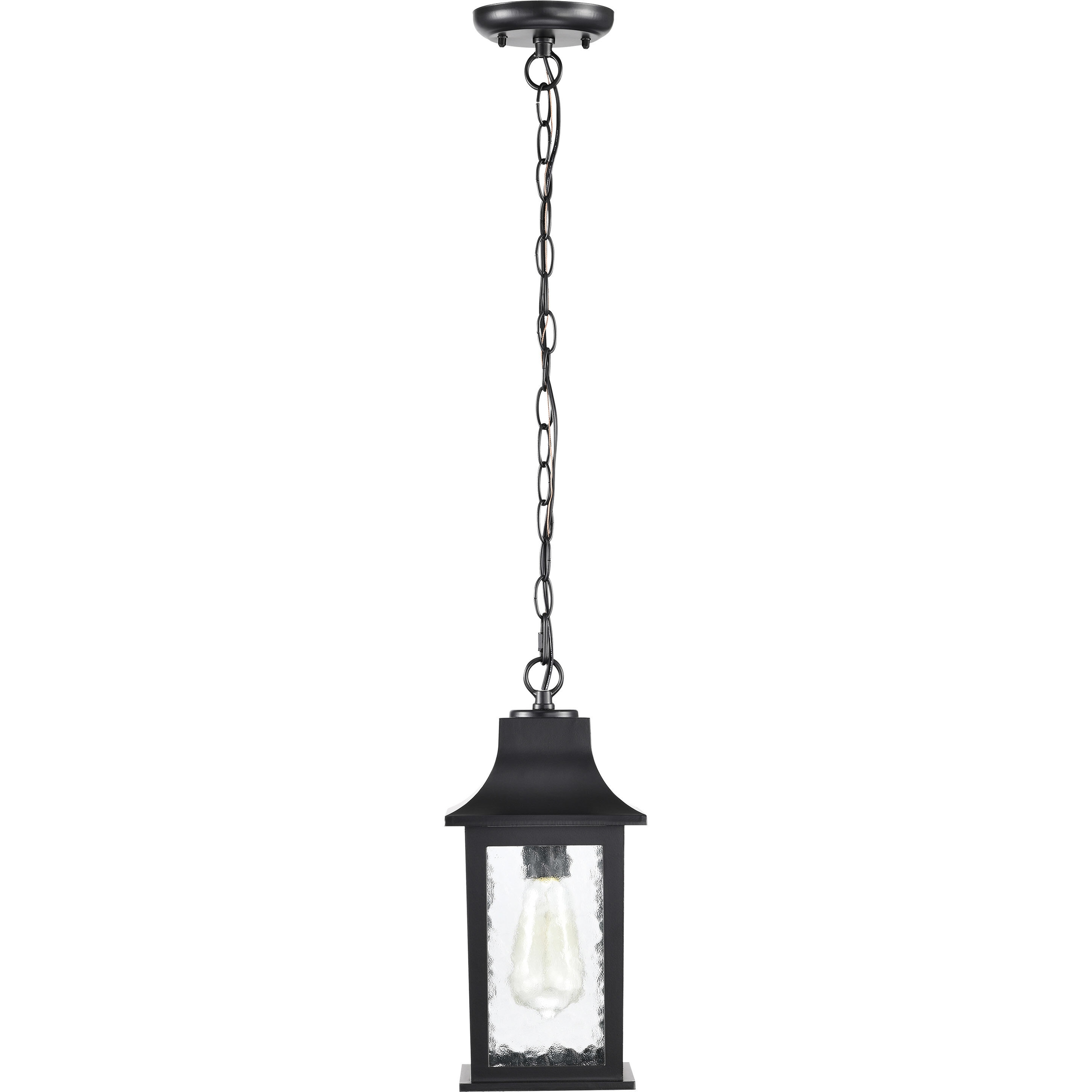 Stillwell 7 inch Matte Black Outdoor Hanging Lantern