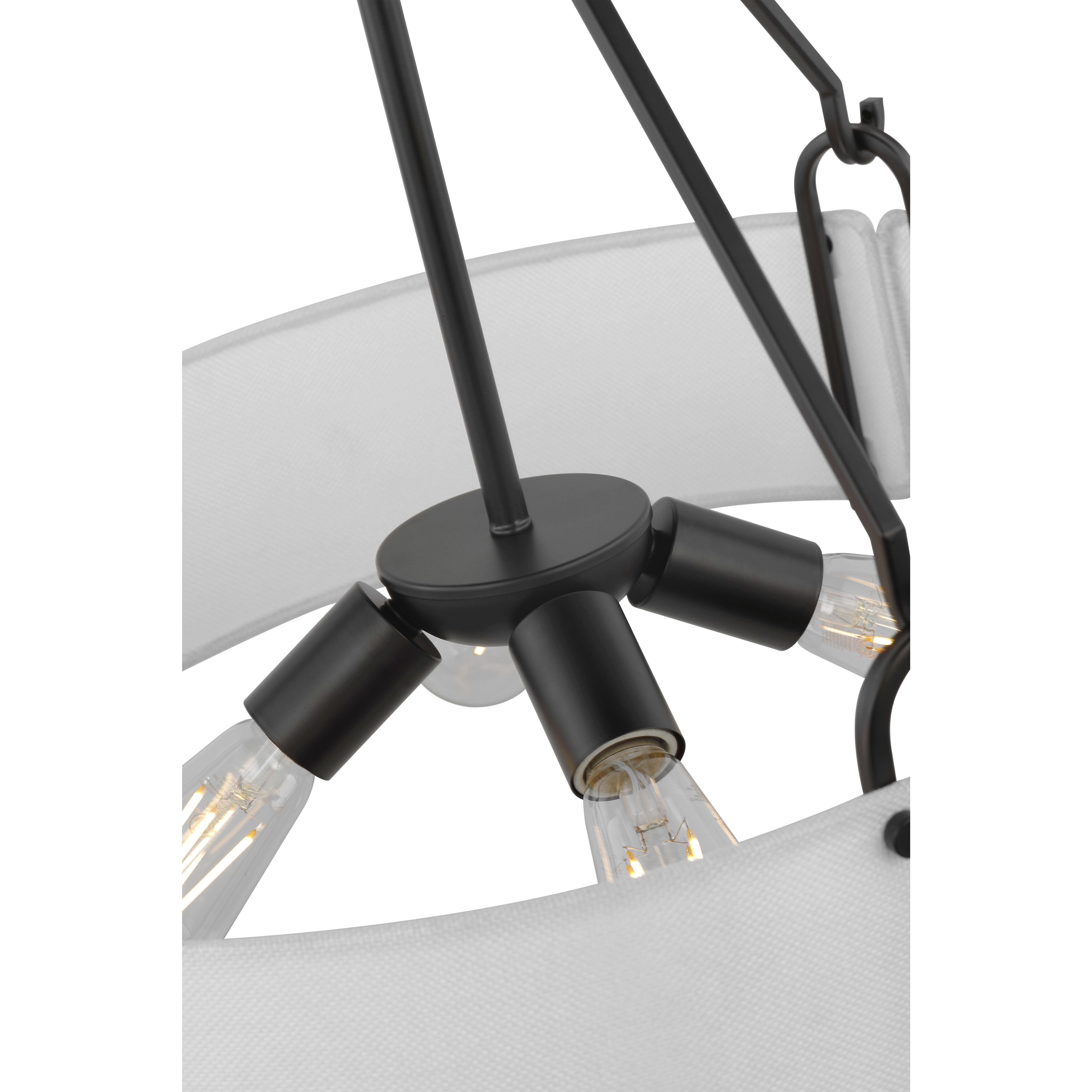 Halter 4 Light 22.63 inch Matte Black Pendant Ceiling Light