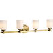 Solara 32.63 inch Natural Brass Vanity Wall Light