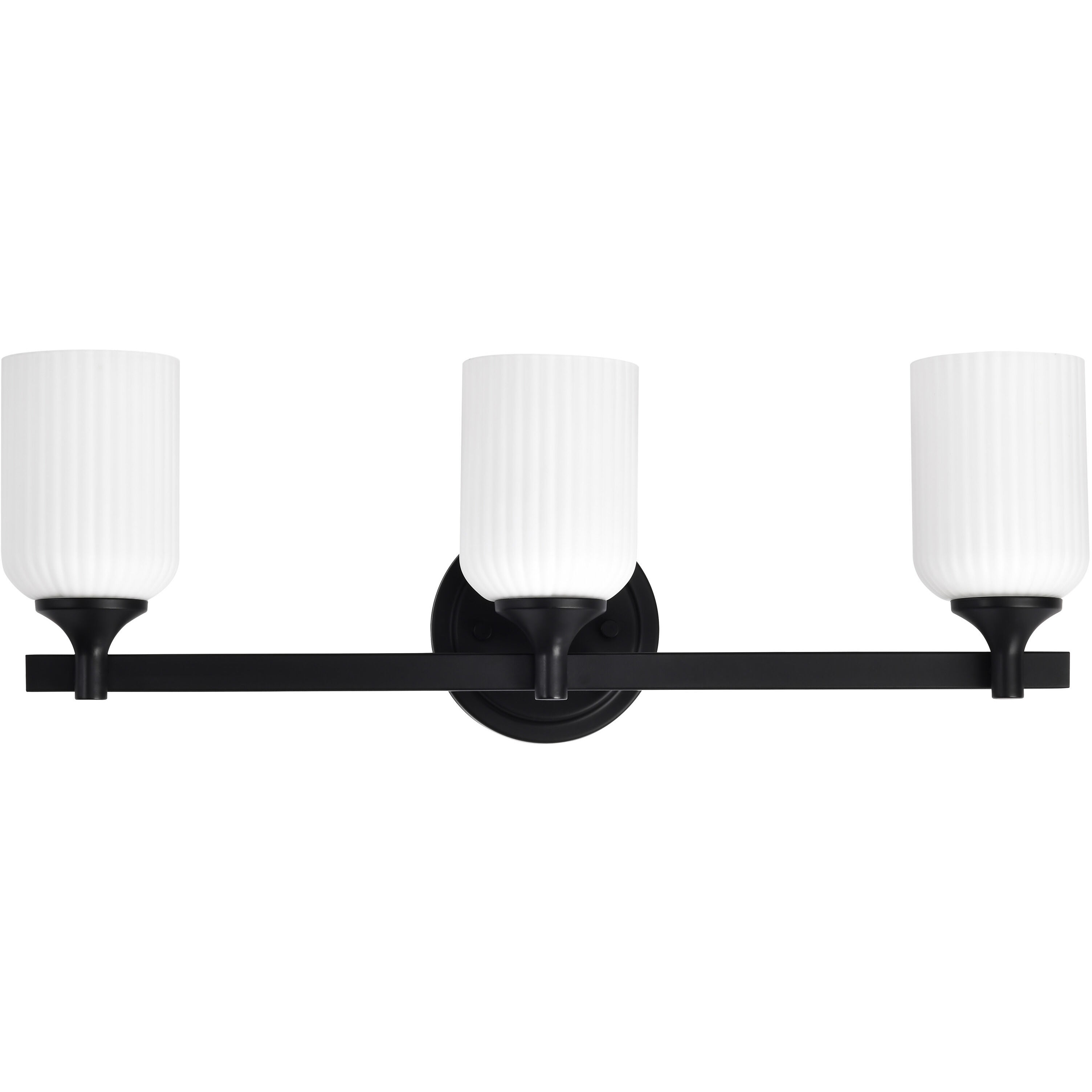 Solara 23 inch Matte Black Vanity Wall Light