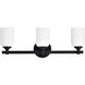 Solara 23 inch Matte Black Vanity Wall Light