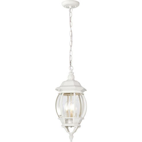 Central Park 3 Light 7 inch White Outdoor Hanging Lantern