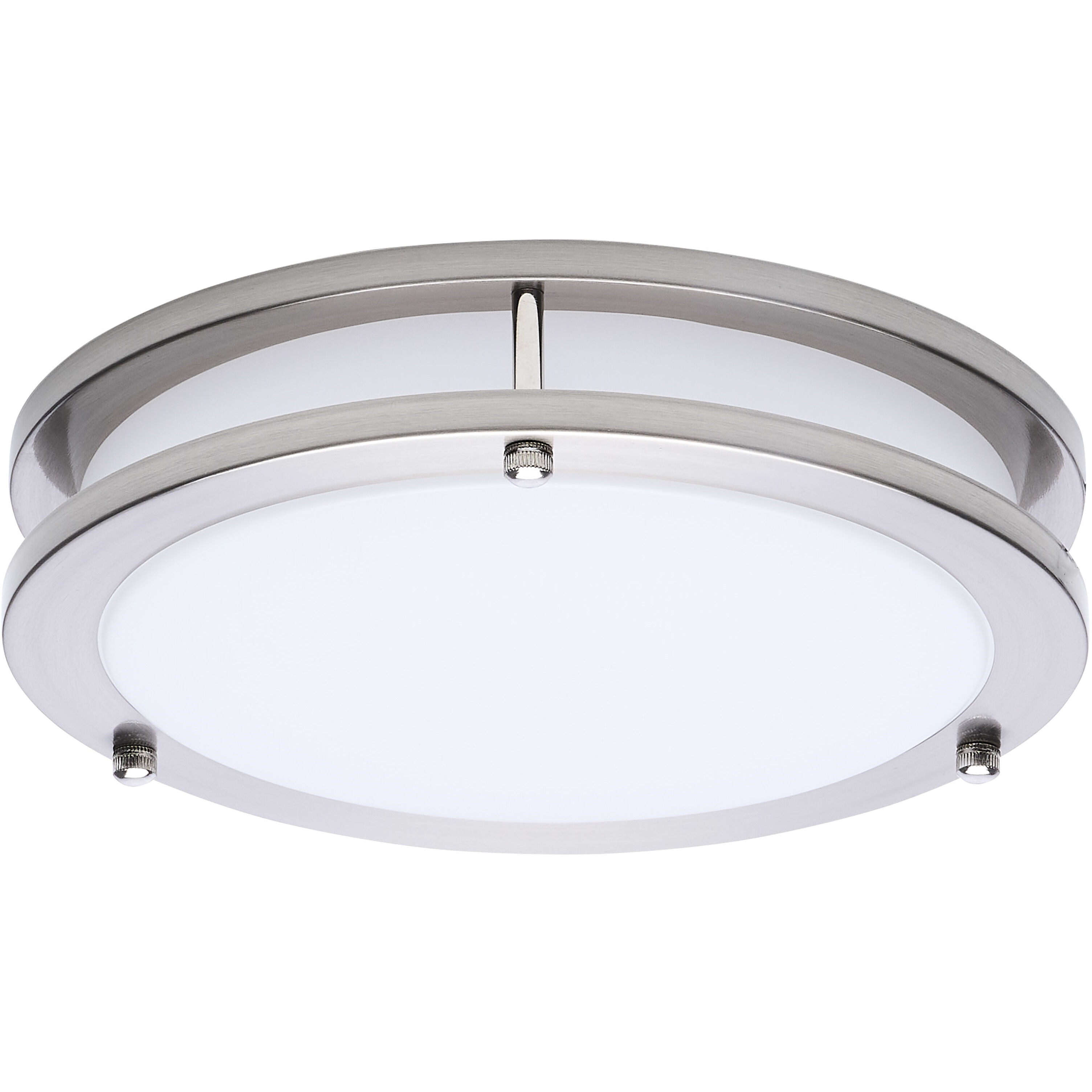 Glamour LED 9.84 inch Brushed Nickel Flush Mount Ceiling Light