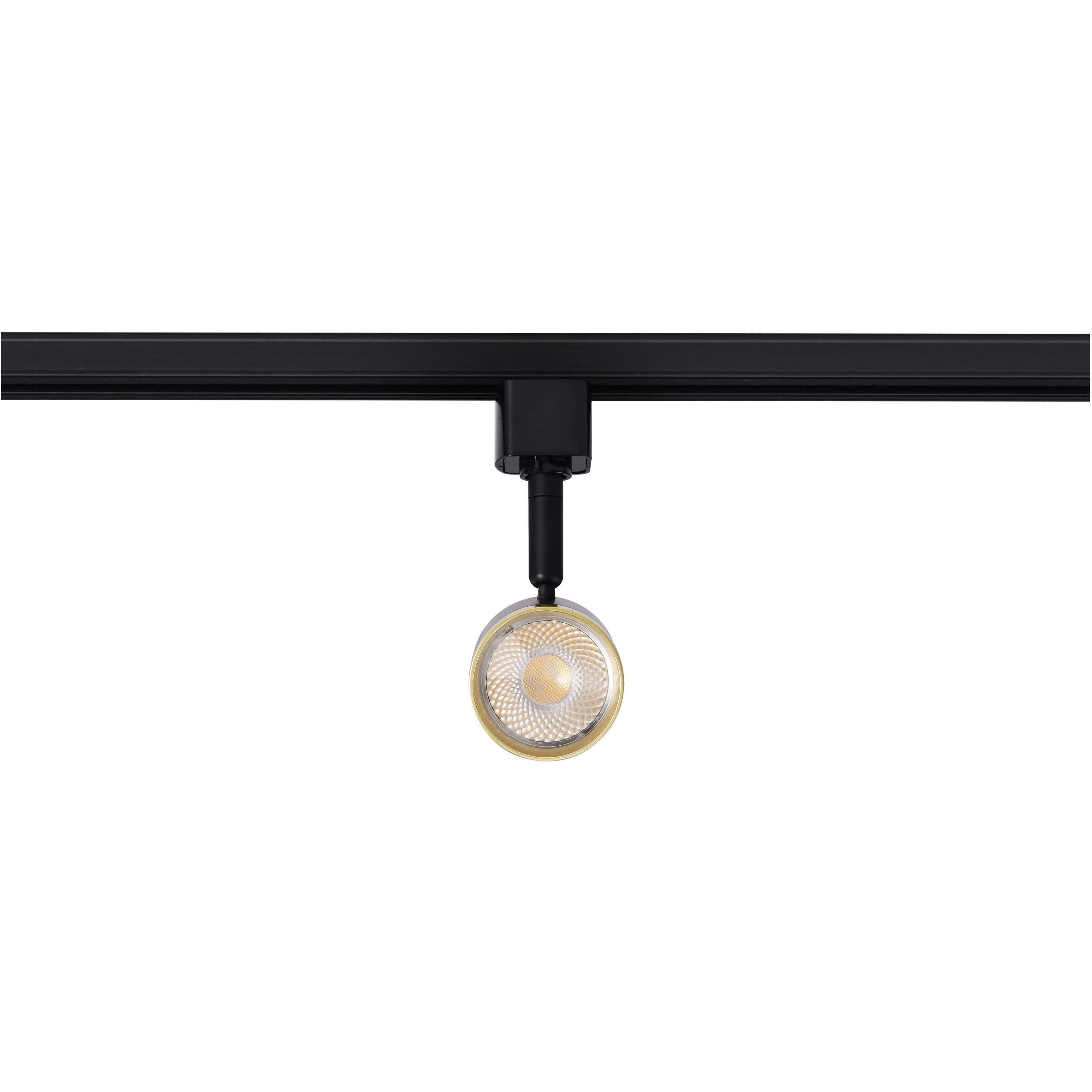 Brentwood 1 Light 120 Matte Black and Brushed Brass Track Lighting Ceiling Light