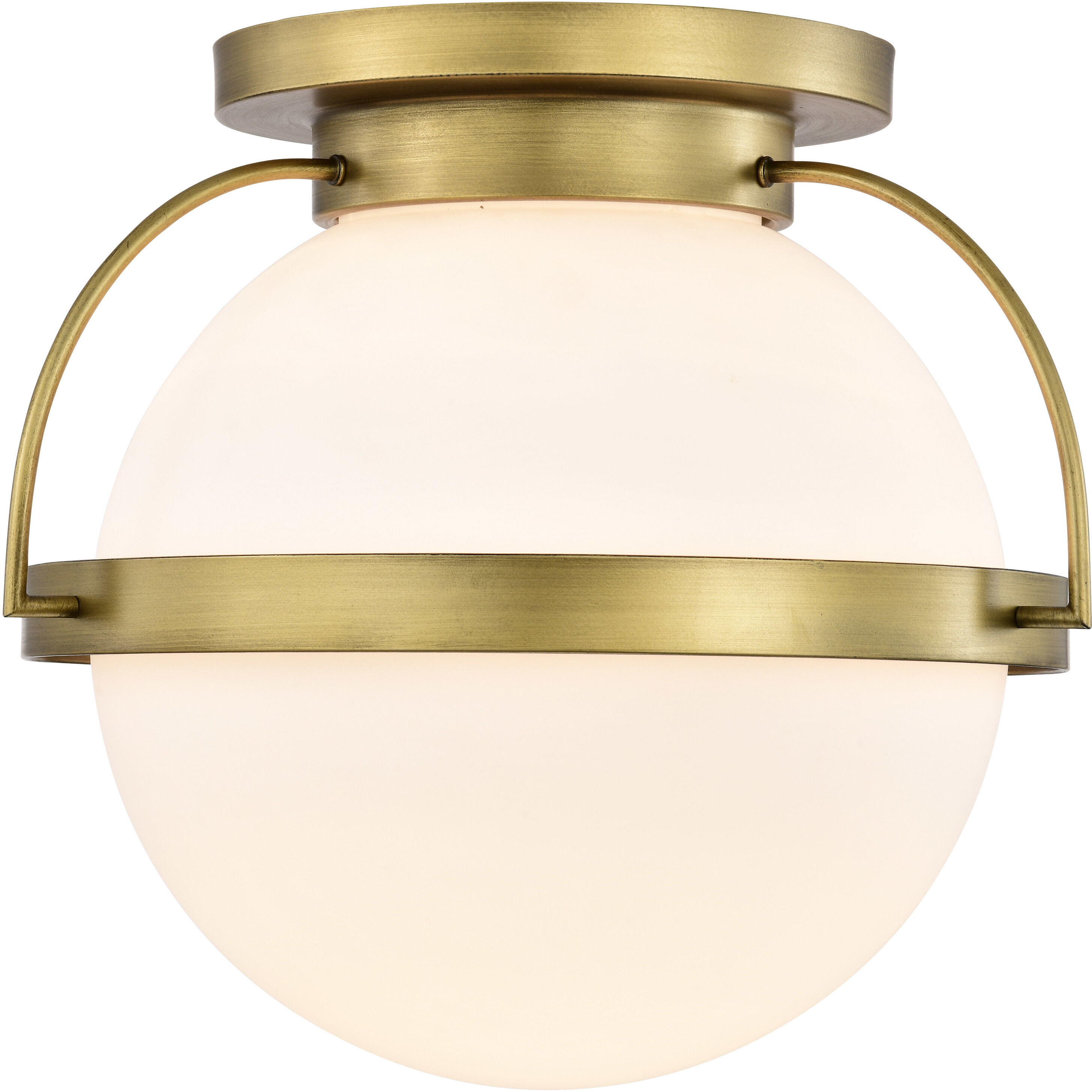 Lakeshore 1 Light 18 inch Natural Brass Flush Mount Ceiling Light