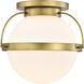 Lakeshore 1 Light 18 inch Natural Brass Flush Mount Ceiling Light