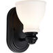 Russel 1 Light 5.38 inch Matte Black Vanity Light Wall Light