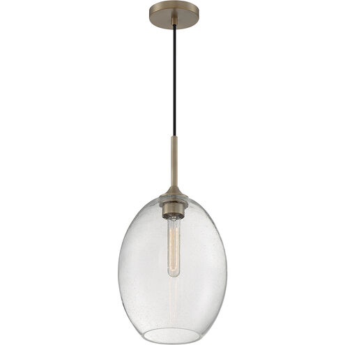 Aria 1 Light 9.63 inch Burnished Brass Pendant Ceiling Light