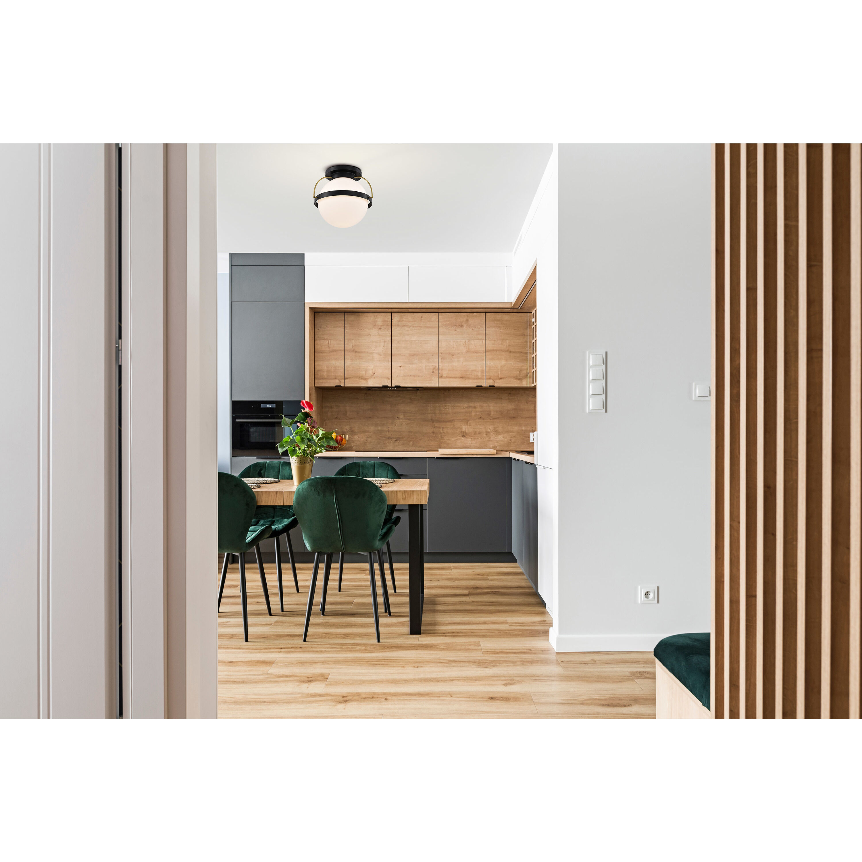 Lakeshore 1 Light 18 inch Matte Black Flush Mount Ceiling Light