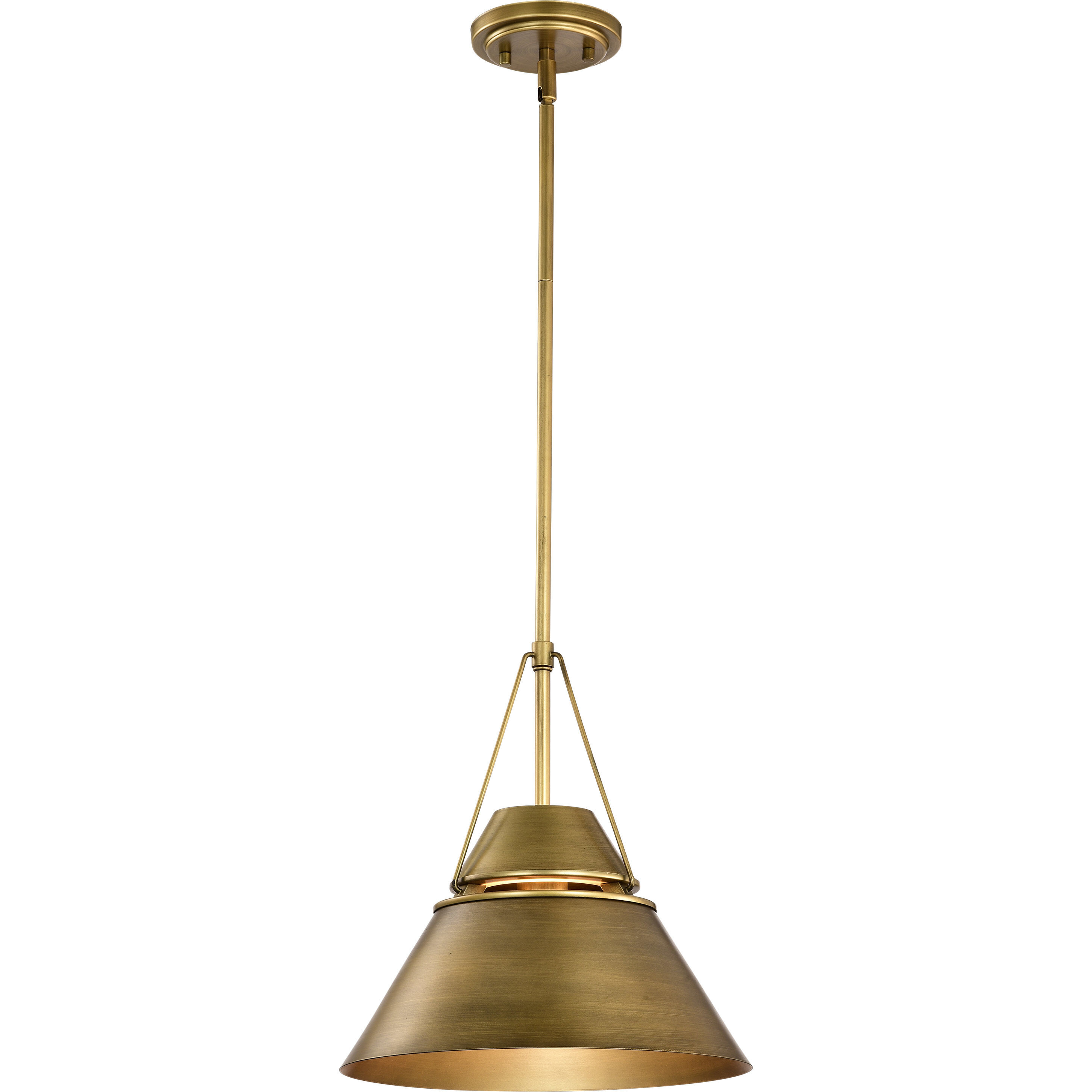 Adina 1 Light 12.75 inch Natural Brass Pendant Ceiling Light
