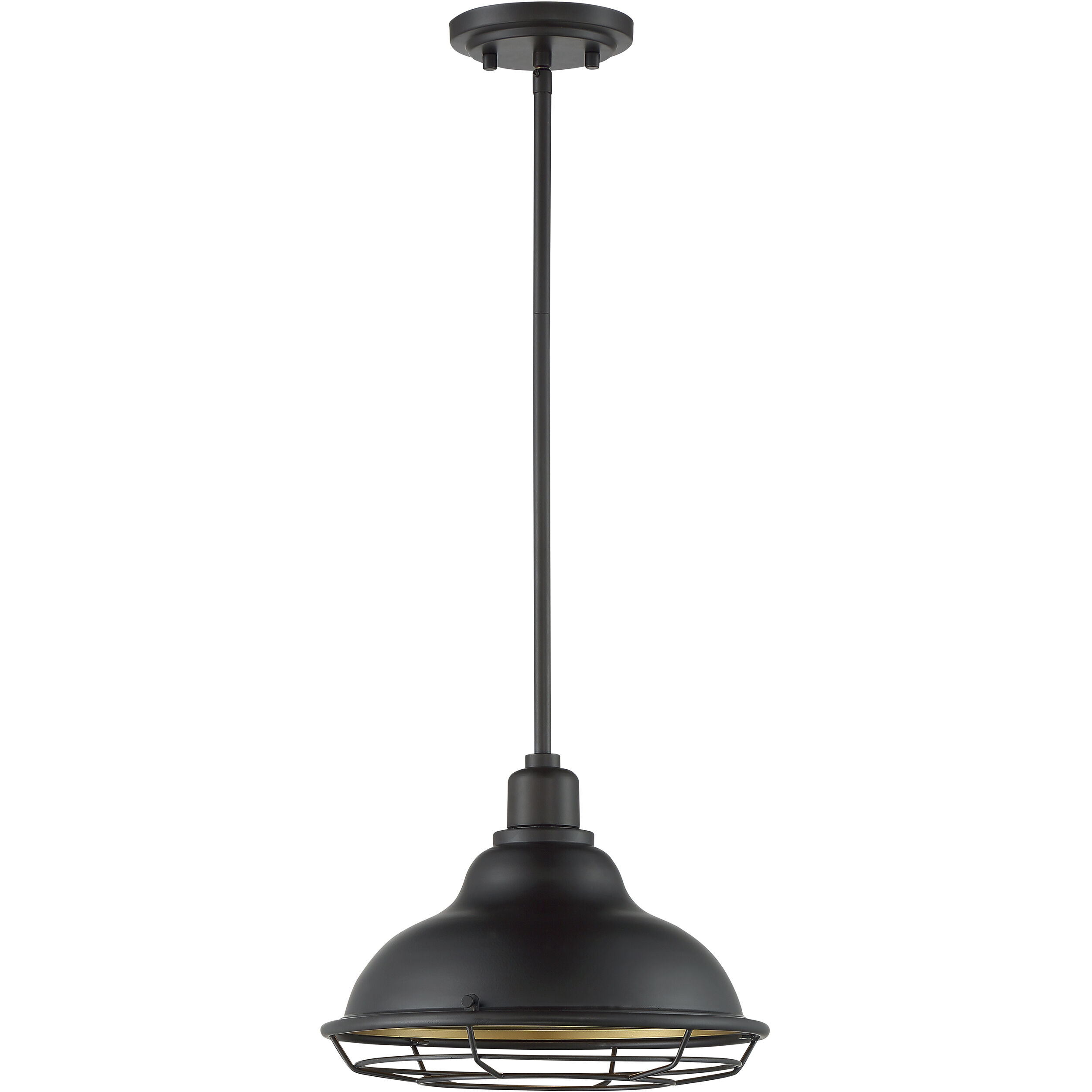 Newbridge 1 Light 12 inch Dark Bronze and Gold Pendant Ceiling Light