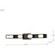 Jenkins LED 32.5 inch Matte Black Vanity Light Wall Light