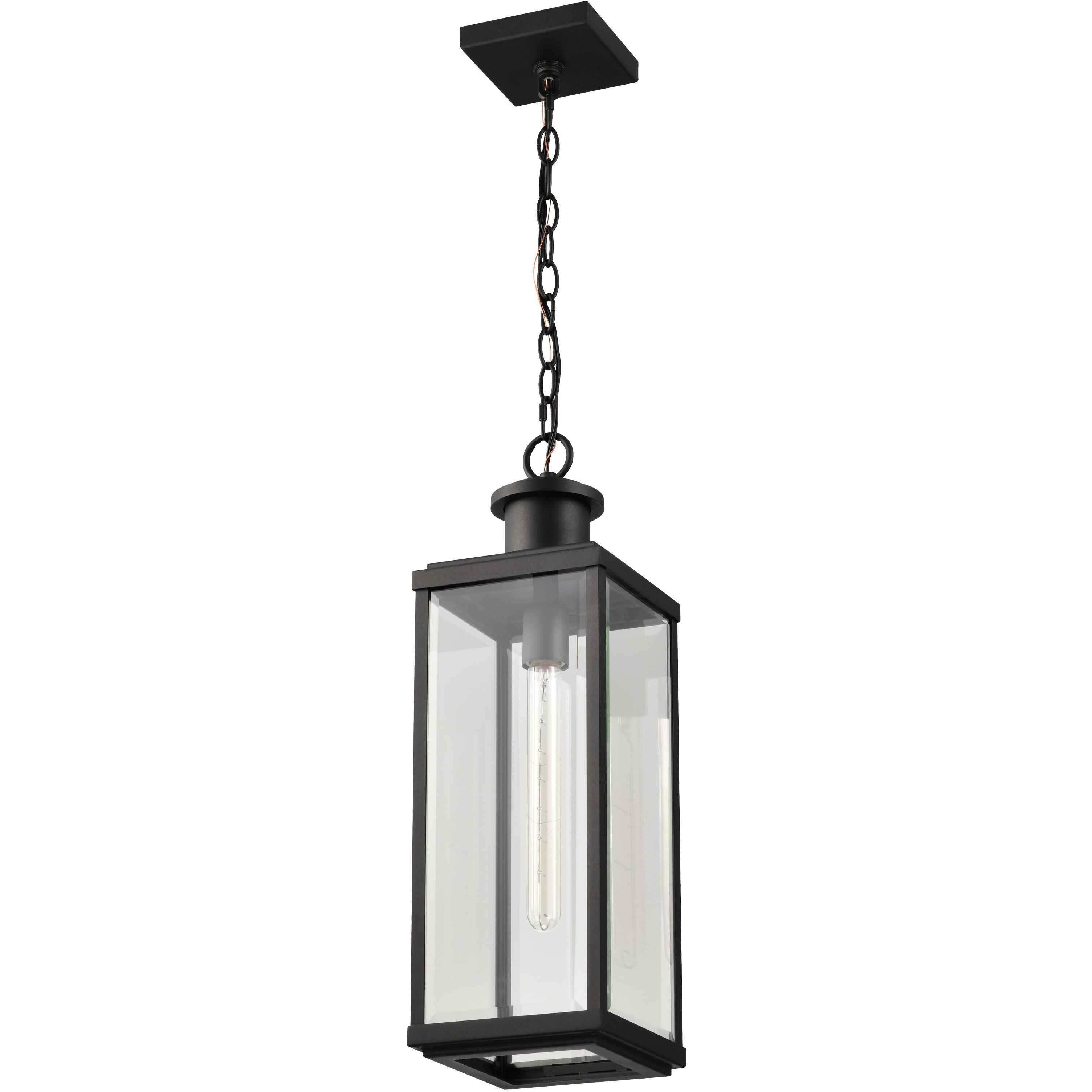 Luca 7 inch Sand Black Outdoor Hanging Light