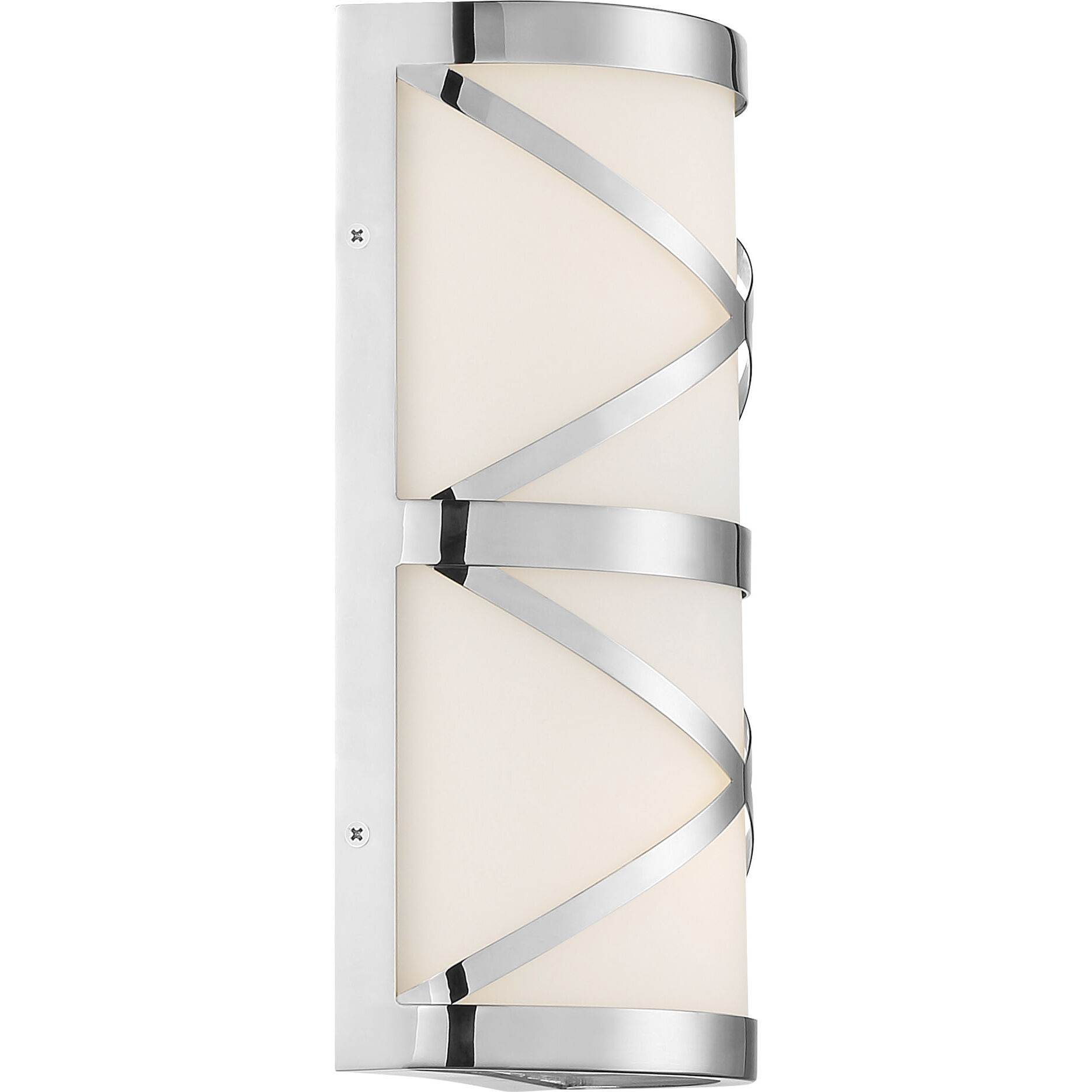 Sylph 2 Light 7 inch Polished Nickel and Satin White Vanity Light Wall Light